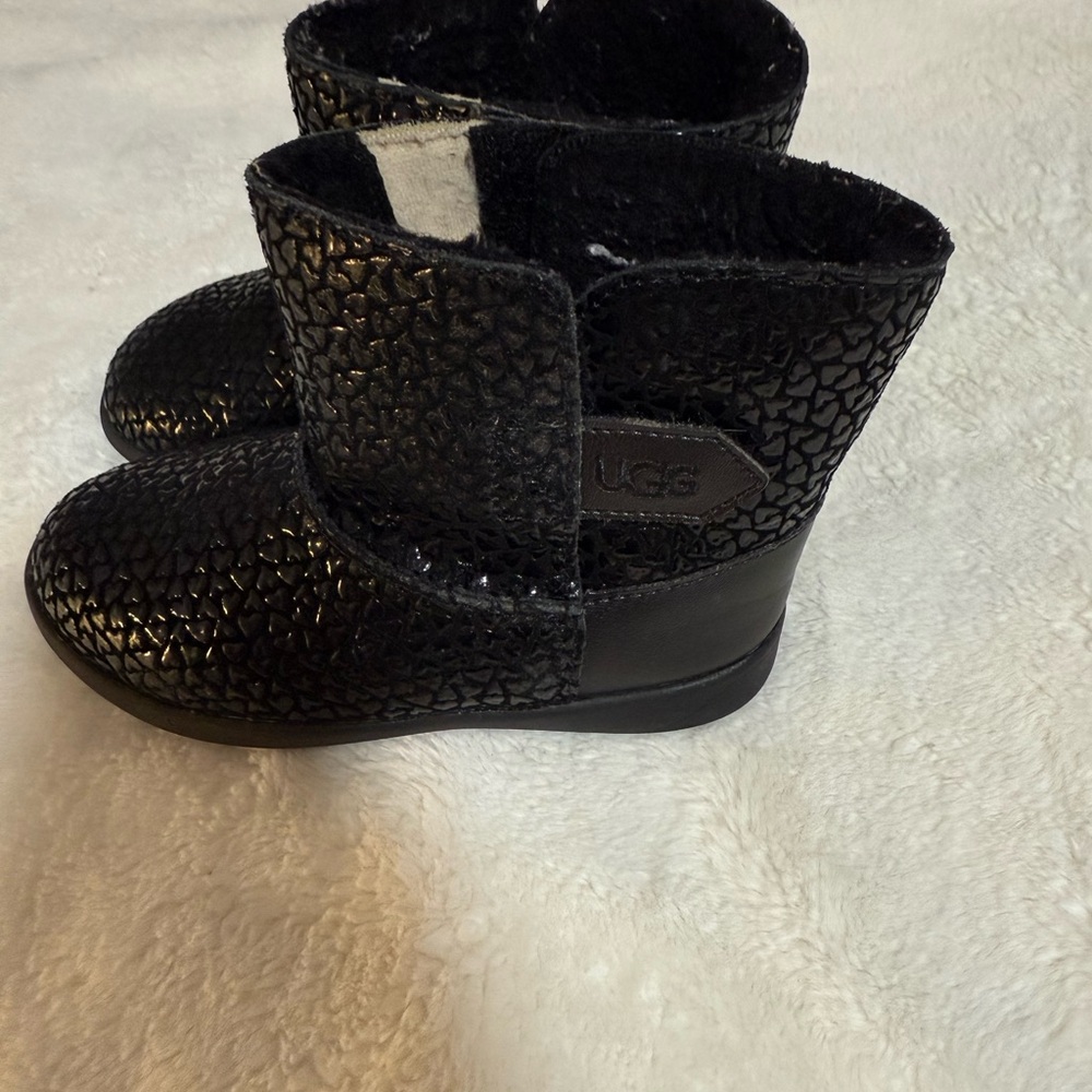 UGG Kids Shiny Black Boots